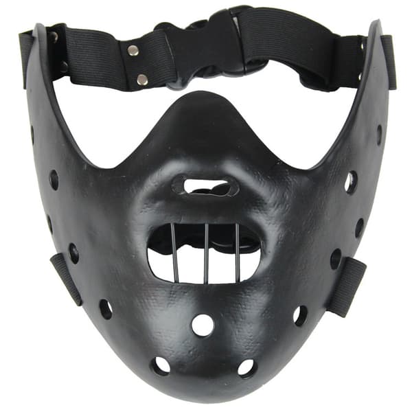 Halloween Maske Hannibal Lecter Maske Skræmmende Halloween Rollespil Realistisk Horror Morder Maske Halvt Ansigt Hovedbeklædning Harpiks-FY