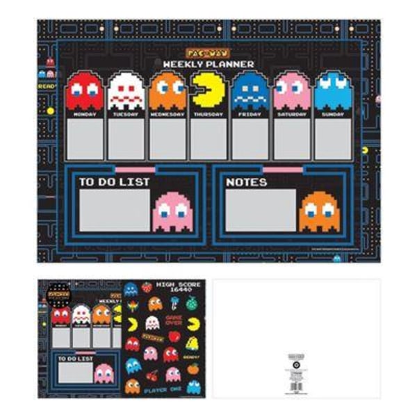 Pacman - Ugeplanlægger Og Klistermærker Multicolor