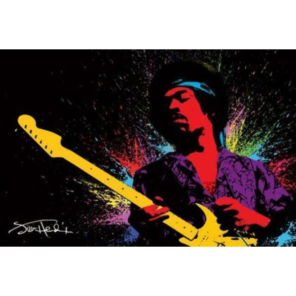 Jimi Hendrix - Paint Splash Multicolor