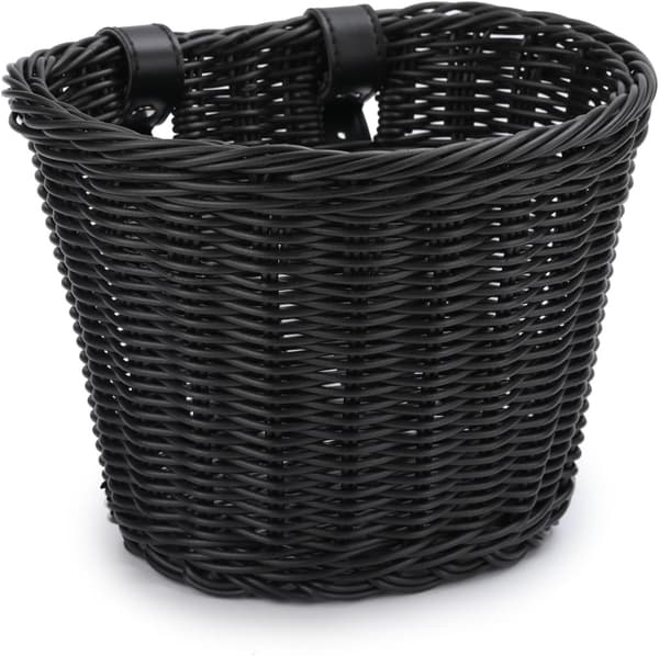 Håndlavet Rattan Cykelkurv, Løbehjulskurv, Kurv, Børnecykeltaske Balance, Cykelkurv Tilbehør, Sort