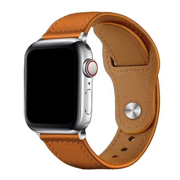Läderarmband kompatibelt Apple Watch-armband 44mm 45mm 41mm 40mm 49mm 42mm 38mm 45 44 mm correa armband iWatch serie 3 4 6 SE 7 8 ultra