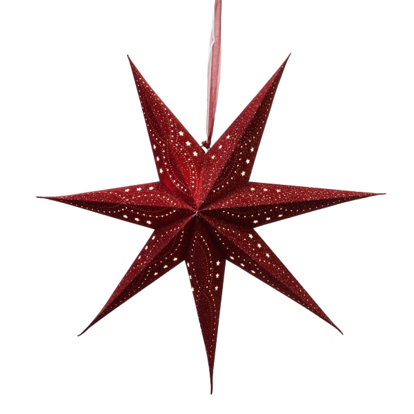 Adventsstjärna Sammet 75cm Färg: Röd