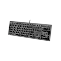 Miniatyrbillede 2 af 5: A4Tech FSTYLER FX60H (White Backlit) keyboard USB QWERTY Black, Grey