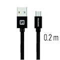 Miniatyrbillede 3 af 5: Swissten Textile Quick Charge Universal Micro USB Data and Charging Cable 0.2m