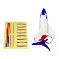Miniatyrbillede 2 af 5: Rocket Launcher Flying Charger White 21 cm