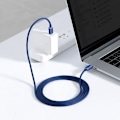 Miniatyrbillede 11 af 11: Baseus Type-C - Type-C Crystal Shine series fast charging data cable 100W 2m Blue (CAJY000703)