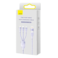 Miniatyrbillede 4 af 5: 3in1 USB cable Baseus Flash Series 2, USB-C + micro USB + Lightning, 100W, 1.2m (purple)