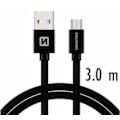Miniatyrbilde 2 av 3: Swissten Datový Kabel Textile Usb / Micro Usb 3,0 M Černý