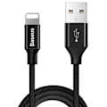 Miniatyrbillede 2 af 11: Baseus Lightning Yiven Apple Cable 2A 1.8m Black (CALYW-A01)