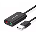 Miniatyrbillede 3 af 3: UGreen USB 2.0 External Sound Adapter Black