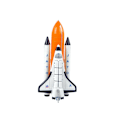 Miniatyrbillede 3 af 4: Space rocket with metal spacecraft  Aerospace Light and sound effects PULL-BACK