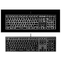Miniatyrbillede 5 af 5: A4Tech FSTYLER FX60H (White Backlit) keyboard USB QWERTY Black, Grey