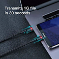Miniatyrbillede 1 af 10: Baseus Type-C - Type-C cable Cafule PD2.0 60W Flash charging (20V 3A) 1m Black/Gray (CATKLF-H91)