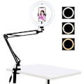 Miniatyrbild 1 av 3: Desktop arm stand Puluz with 26cm LED Vlogging Ring PKT3090B