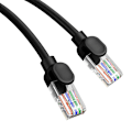 Miniatyrbild 8 av 9: PATCH CORD UTP Baseus Cat5, fire din cupru, round cable, viteza maxima 1 Gbps, PVC, 5m, negru "B00133206111-05" (timbru verde 0.08 lei) - 693217263701