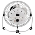 Pikkukuva 1 / 3: NEDIS mini ventilátor/ průměr 10 cm/ výkon 3 W/ napájení přes USB/ kabel 1 m/ kovový/ bílý