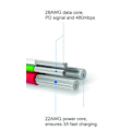 Miniatyrbillede 2 af 5: Swissten Textile Quick Charge Universal Micro USB Data and Charging Cable 0.2m