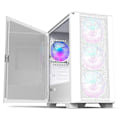 Miniatyrbillede 3 af 6: Montech AIR 100 ARGB, Micro-ATX, Tempered Glass - white