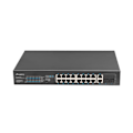 Miniatyrbillede 4 af 7: Lanberg Switch rack 19" POE+ 16x 100MB /2X COMBO  GIGABIT ETHERNET 250W