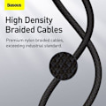 Miniatyrbillede 7 af 11: Baseus Type-C - Lightning High Density Braided Fast charging cable PD 20W 1m Black (CATLGD-01)