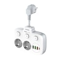 Pikkukuva 6 / 9: Power strip with 2 AC sockets, 3x USB, USB-C, LDNIO SE2435, 2500W (white)