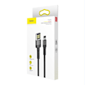 Miniatyrbillede 5 af 5: Lightning USB cable (reversible) Baseus Cafule 2.4A 1m (gray-black)