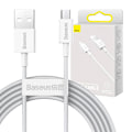 Miniatyrbillede 4 af 6: CABLU alimentare si date Baseus Superior, Fast Charging Data Cable pt. smartphone, USB la Micro-USB 2A, 2m, alb "CAMYS-A02" (timbru verde 0.08 lei) -