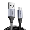 Miniatyrbillede 7 af 7: CABLU alimentare si date Ugreen, "US290", Fast Charging Data Cable pt. smartphone, USB la Micro-USB, braided, 1.5m, negru "60147" (timbru verde 0.08 l
