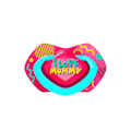 Miniatyrbilde 2 av 4: CANPOL BABIES silicone symmetrical soothers NEON LOVE, 18m+, 2 pcs, 22/654_pin