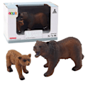 Pikkukuva 1 / 3: Set of 2 Figures Brown bear with cub  Forest Animals series