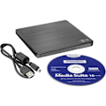 Miniatyrbilde 3 av 4: H.L Data Storage | Ultra Slim Portable DVD-Writer | GP60NB60 | Interface USB 2.0 | DVD±R/RW | CD read speed 24 x | CD write speed 24 x | Black | Deskt