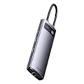 Miniatyrbillede 1 af 6: Hub 7in1 Baseus Metal Gleam Series, USB-C to 3x USB 3.0 + 2x HDMI + USB-C PD + Ethernet RJ45