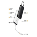 Miniatyrbillede 4 af 11: Baseus Lite Series Hub 6w1 USB-C to 2x USB 3.0 + USB-C + HDMI + SD/TF (black)