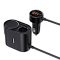 Miniatyrbillede 3 af 9: Baseus High Efficiency 1for2 Car Charger 30W