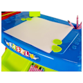 Miniatyrbillede 6 af 8: Educational Drawer Table with Projector 36 Pictures Crayons Templates Blue and Red