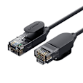 Miniatyrbillede 2 af 3: PATCH CORD UTP Ugreen Cat6A, "NW122" fire din cupru, tiny cable, viteza maxima 10 Gbps, 1m, negru "70332" (timbru verde 0.18 lei) - 6957303873326