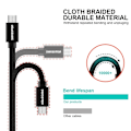 Miniatyrbillede 1 af 5: Swissten Textile Quick Charge Universal Micro USB Data and Charging Cable 0.2m