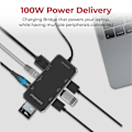Miniatyrbilde 4 av 6: PROMATE PrimeHub-Mini 8in1 USB-C Hub HDMI 4K / LAN / PD 100W / SD / 3x USB 3.0