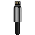 Miniatyrbillede 2 af 5: CABLU alimentare si date Baseus Tungsten Gold,Fast Charging Data Cable pt. smartphone,USB la Lightning 2.4A, braided,2m, rezistent zgarieturi,negru "C