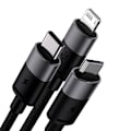 Miniatyrbillede 5 af 8: Quick Charge USB to M+L+C  Baseus StarSpeed 3.5A 0,6m (Black)