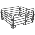 Miniatyrbilde 3 av 5: Four Donkey Farmer Fence Figure Set Grey