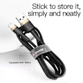 Miniatyrbillede 10 af 11: Baseus Cafule 1 m Black, Gold