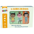 Pikkukuva 4 / 4: Wooden Blocks Assemble Characters 6 Piece Puzzle Colourful