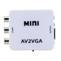 Miniatyrbillede 6 af 6: RoGer Adapter to Transfer RCA to VGA Signal (+Audio) White
