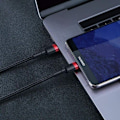 Miniatyrbillede 4 af 10: Baseus Type-C - Type-C cable Cafule PD2.0 60W Flash charging (20V 3A) 1m Black/Gray (CATKLF-H91)