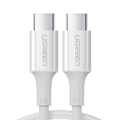 Miniatyrbillede 2 af 3: CABLU alimentare si date Ugreen, "US300", Fast Charging Data Cable pt. smartphone,USB Type-C la Type-C, ABS, 5A, 2m, alb "60552" (timbru verde 0.08 le
