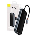 Miniatyrbild 8 av 10: Hub 5in1 Baseus AcmeJoy series USB-C to 2xUSB 3.0 + USB 2.0 + USB-C PD + RJ45 (dark grey)