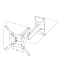 Pikkukuva 6 / 7: NEDIS nástěnný držák pro LCD a TV/ 10 - 32"/ nosnost 30 kg/ náklon ± 15°/ otáčení 180°/ kloubový (3 klouby)