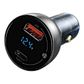 Miniatyrbilde 3 av 9: Baseus Particular Digital Dual Quick Charger Car Charger QC+PPS / 65W