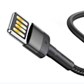 Miniatyrbillede 4 af 5: Lightning USB cable (reversible) Baseus Cafule 2.4A 1m (gray-black)